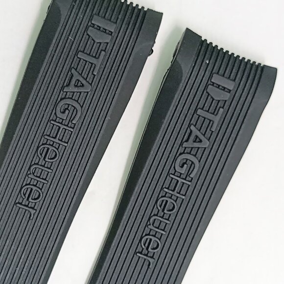 New TAG HEUER 24mm Rubber Watch Strap/Band For Chronographs (No Buckle) - Picture 6 of 7